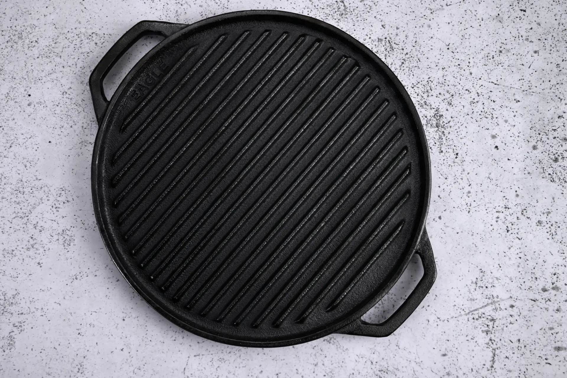 Cast Iron Round Grill Pan 30 cm – Dual-Sided