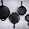 Cast Iron Frying Pan Set – 4 Pieces (30cm, 25cm, 20cm, 15cm) - Image 4