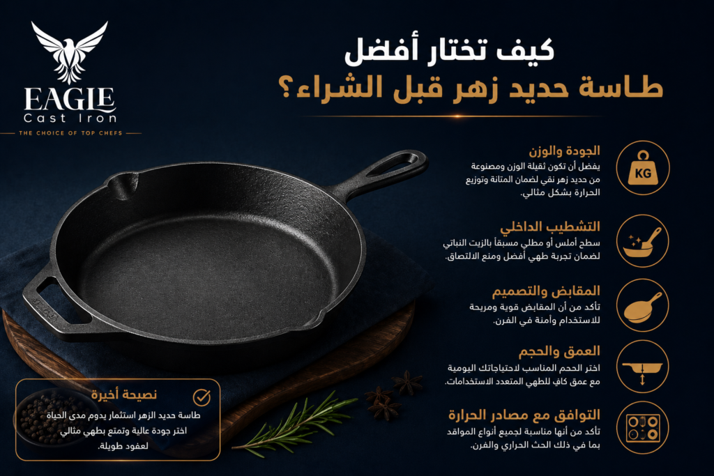 أفضل طاسة حديد زهر في مصر: المقاسات، الأسعار، والمميزات قبل الشراء