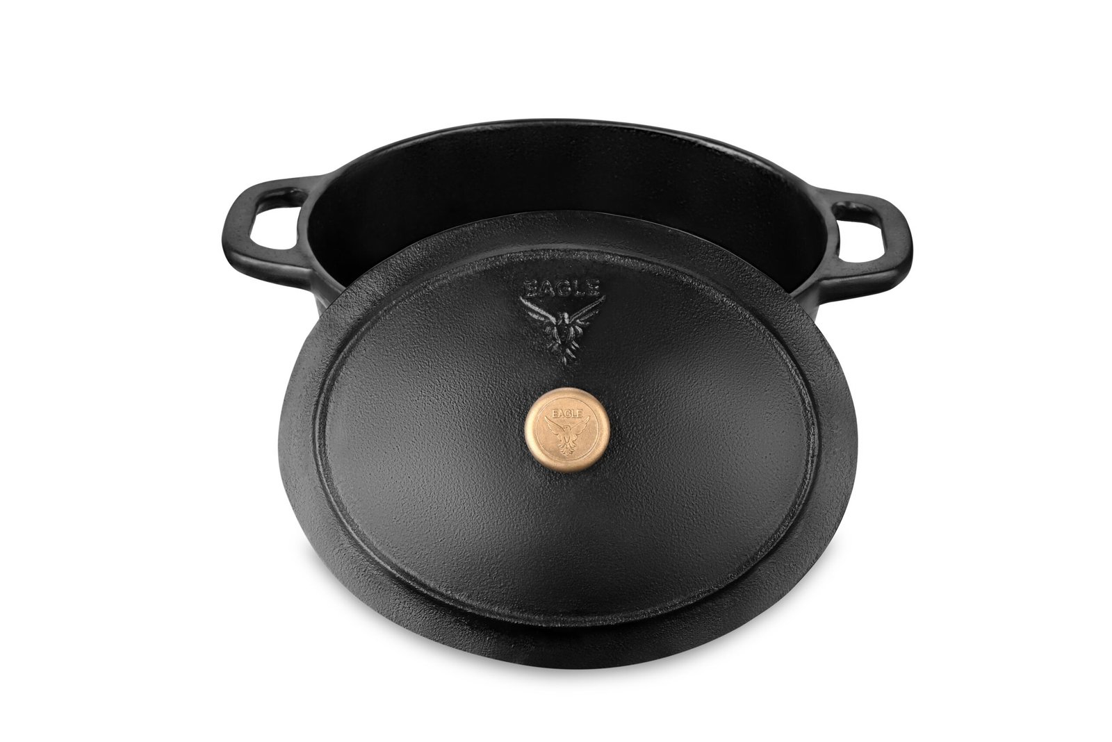 Oval Cast Iron Dutch Oven 28 cm with Brass Handle - Image 2