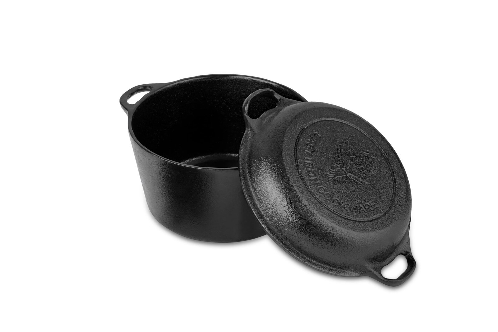 Cast Iron Double Dutch Oven 21 cm with Frying Pan Lid