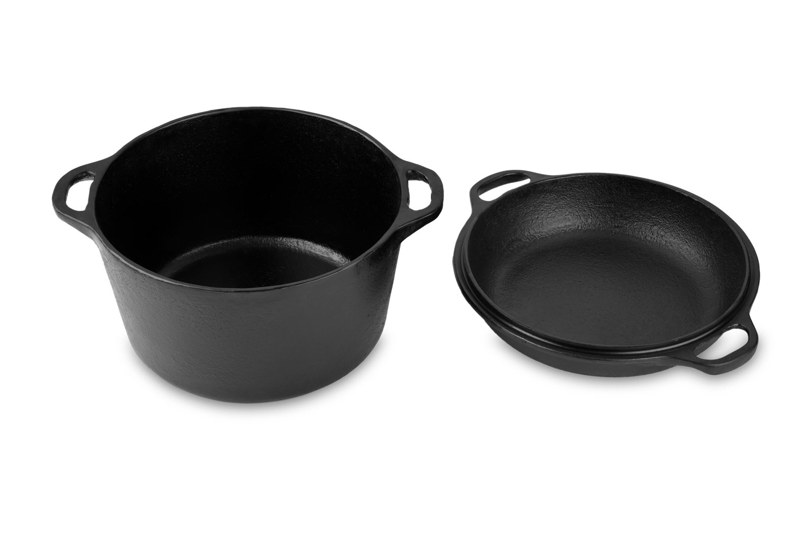 Cast Iron Double Dutch Oven 21 cm with Frying Pan Lid - Image 5