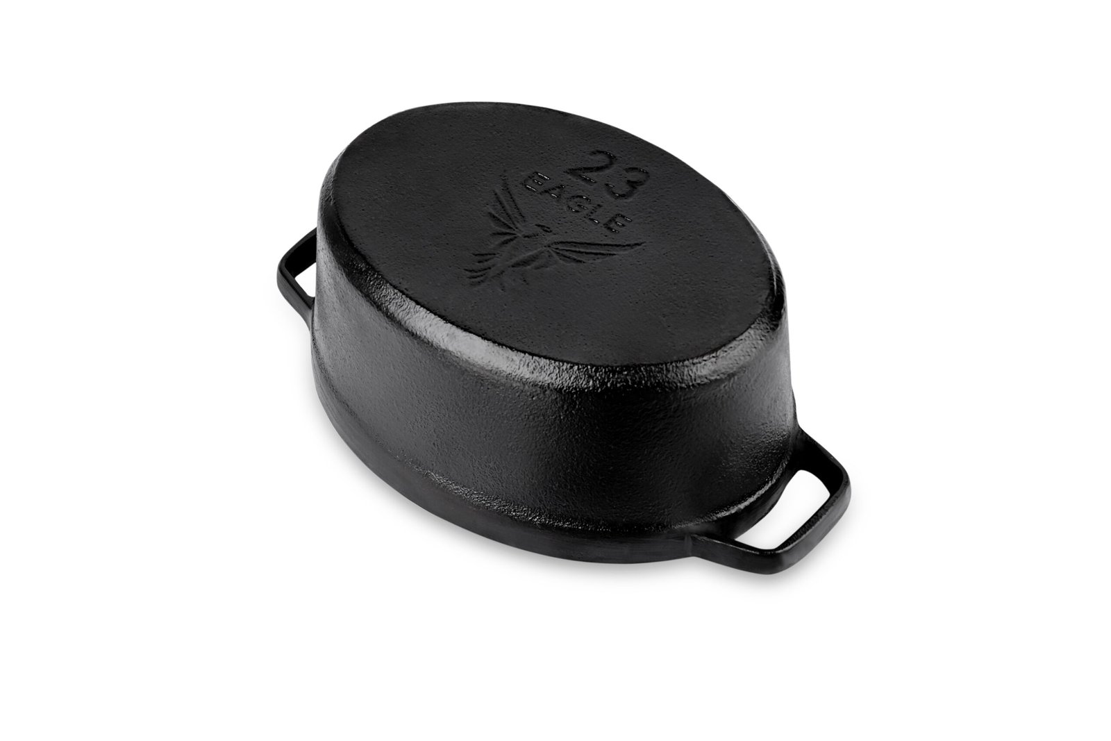 Oval Cast Iron Dutch Oven 23 cm with Brass Handle - Image 4