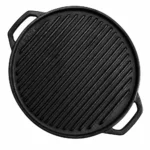Cast Iron Grill Pan – Round Double-Sided 30 cm