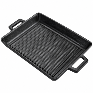 Cast Iron Grill Pan – Rectangular Flat 32 cm