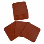⁦Leather Heat-Resistant Coaster | Elegant Surface Protection⁩ - الصورة ⁦2⁩