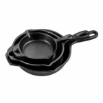 Cast Iron Frying Pan Set – 3 Pieces (10cm, 12cm, 15cm)