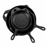 Cast Iron Frying Pan Set – 3 Pieces (20cm, 25cm, 30cm)