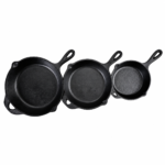 Cast Iron Frying Pan Set – 3 Pieces (20cm, 25cm, 30cm) - Image 2