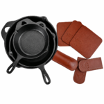 Cast Iron Frying Pan Set – 3 Pieces (20cm, 25cm, 30cm) - Image 3