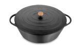 Oval Cast Iron Dutch Oven 31 × 39.5 cm with Lid - Image 2