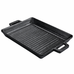 Cast Iron Grill Pan – Rectangular Ribbed 32 cm