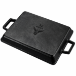 ⁦Cast Iron Grill Pan – Rectangular Flat 32 cm⁩ - الصورة ⁦2⁩