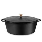 Oval Cast Iron Dutch Oven 31 × 39.5 cm with Lid